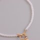 OT Buckle World Map Plate-shaped Pendant Necklace For Women