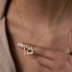 DIY Double Name Letter Stainless Steel Necklace